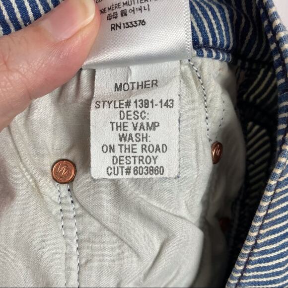 Mother The Vamp On The Road Destroy Wash Ankle Jeans Sz.27 - Picture 13 of 15